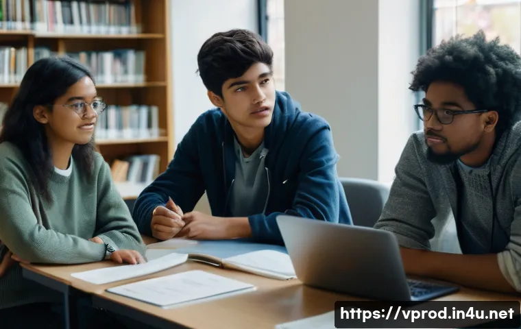 영상제작 관련 학위와 비학위 과정 비교 - **Prompt:** A group of diverse university students in their early twenties, dressed in modern casual...